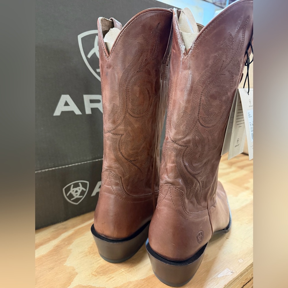 ARIAT MEN'S UPTOWN WHISKEY BARREL WESTERN BOOTS - SNIP TOE - Picture 5 of 11